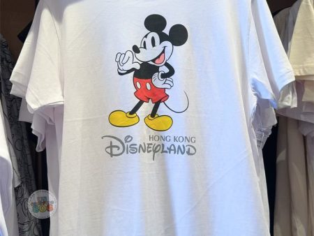 HKDL - Standing Mickey Park Logo Tee For Adults Online Sale