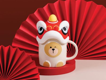 Starbucks Hong Kong - Mushy Snake Collection x CERAMIC MUG WITH DANCING LION SILICONE LID 10OZ Cheap