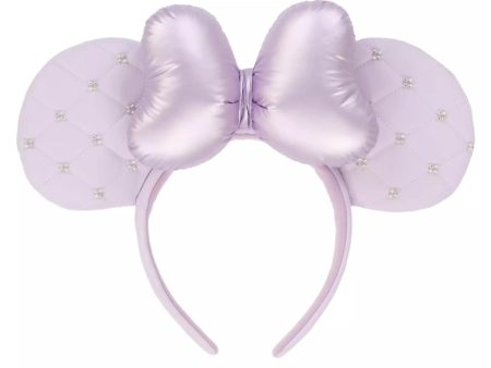 TDR - Minnie Mouse   Diamond Embossed  Ear Headband Color: Purple (Release Date: Nov 28, 2024) Fashion