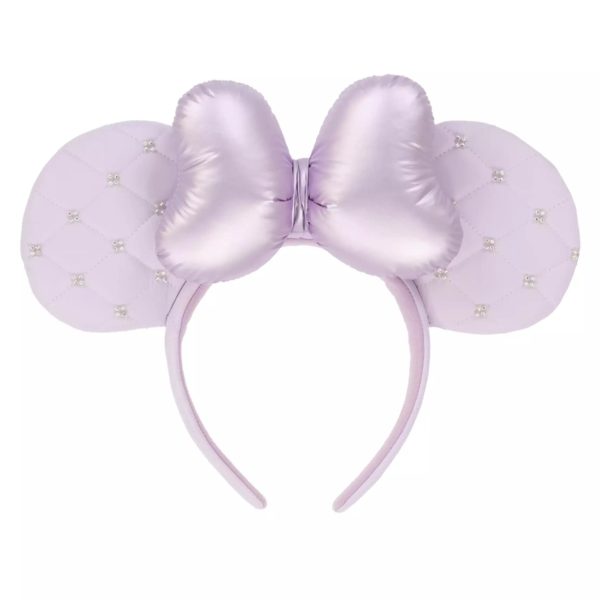 TDR - Minnie Mouse   Diamond Embossed  Ear Headband Color: Purple (Release Date: Nov 28, 2024) Fashion