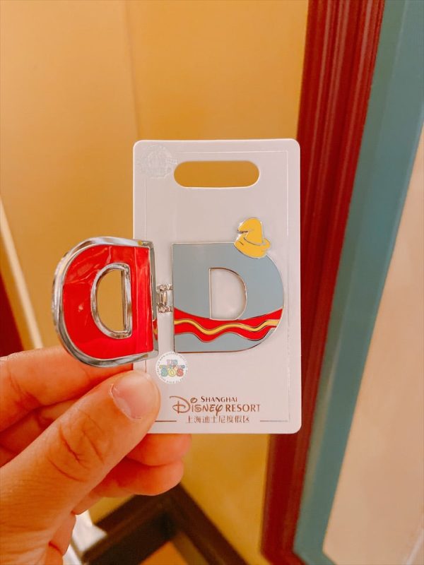 SHDL - Disney Character English Alphabet ‘D’ Dumbo Pin For Discount