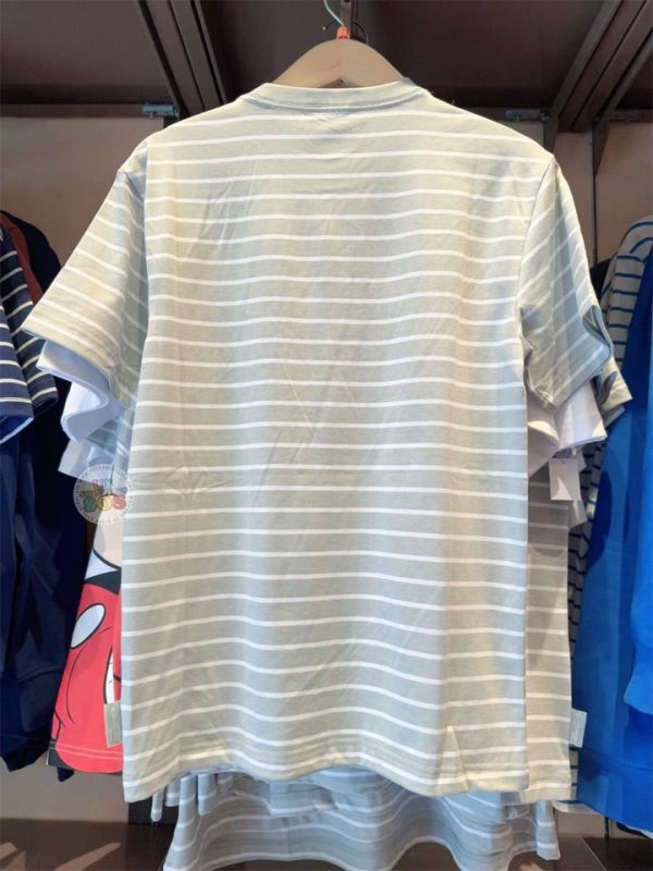 HKDL - Mickey Mouse Stripe T Shirt for Adults (Color: Grey) Supply