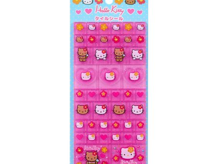 Japan Sanrio - Hello Kitty 90s Tile Sticker (Hibiscus) For Sale