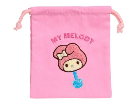 Japan Sanrio - My Melody Sanrio Characters Chocolate Sagara Embroidery Drawstring Bag on Sale