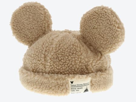 TDR - Fluffy Fluffy Cute Gentle Colors x Mickey Mouse Fluffy Hat with Ears (Color: Brown) Supply