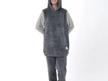 JDS - Warm Goods x Lucifer  Boa Fleece  Long Sleeve Pajamas for Adults Online now