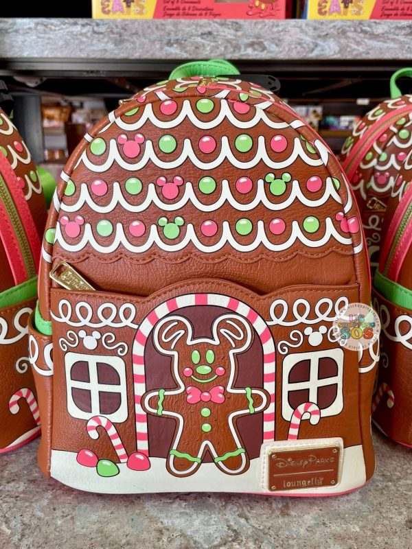 DLR WDW - Christmas 2024 - Loungefly Mickey Gingerbread House Backpack Sale