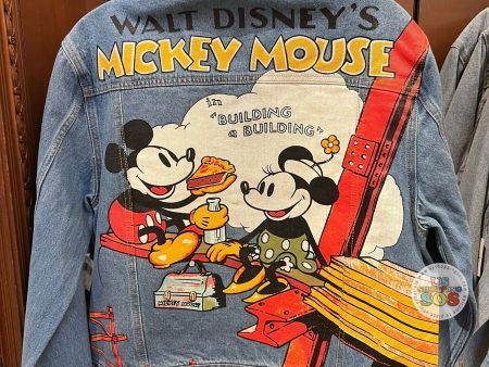 DLR WDW - Walt Disney’s Mickey Mouse in Building a Building Denim Jacket (Adult) Online now