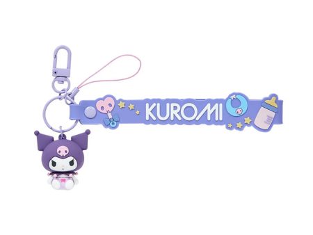 Japan Sanrio - Kuromi Hand Strap with 3D Mascot Supply