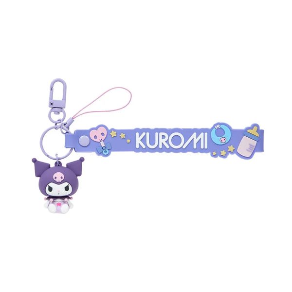 Japan Sanrio - Kuromi Hand Strap with 3D Mascot Supply