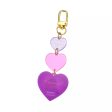 JDS - Key Chain Fes x Rapunzel  Triple Heart  Keychain Fashion