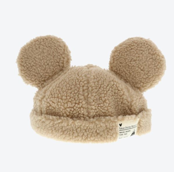 TDR - Fluffy Fluffy Cute Gentle Colors x Mickey Mouse Fluffy Hat with Ears (Color: Brown) Supply