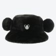 TDR - Fluffy Boa Mickey Mouse Bucket Hat with Ear (Color: Black) For Discount