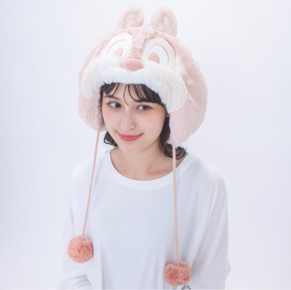 TDR - Fluffy Fluffy Warm Goods x Fluffy Boa Chip Hat with Pom Pom for Adults Fashion