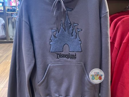 DLR WDW - Castle Sherpa Icon Purplish Grey Hoodie Pullover (Adult) Cheap