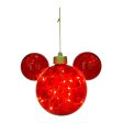 HKDL - Christmas 2024 Collection x Chip & Dale Mickey Mouse Head Shaped Light Up Glass Ornament Supply