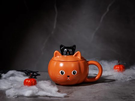 Starbucks Hong Kong - Witch’s Halloween Party Collection x PUMPKIN MUG WITH CAT LID 12OZ Sale