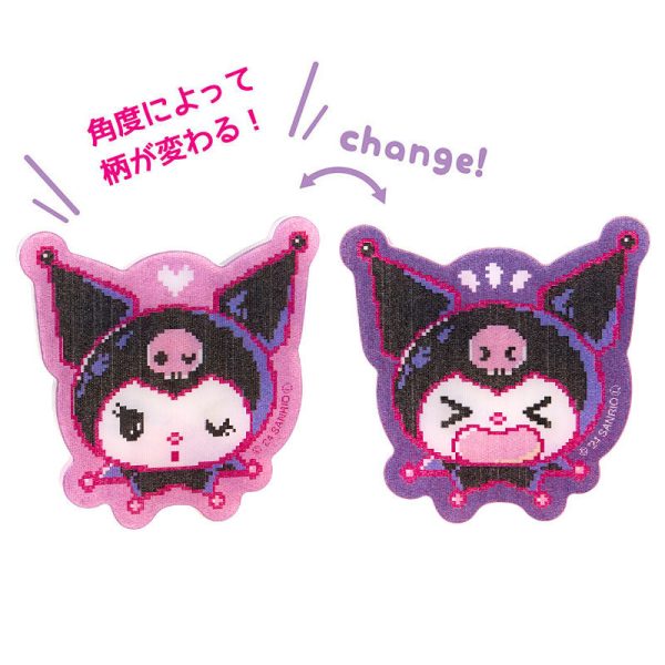 Japan Sanrio - Kuromi Changing Acrylic Sticker (Face) Fashion