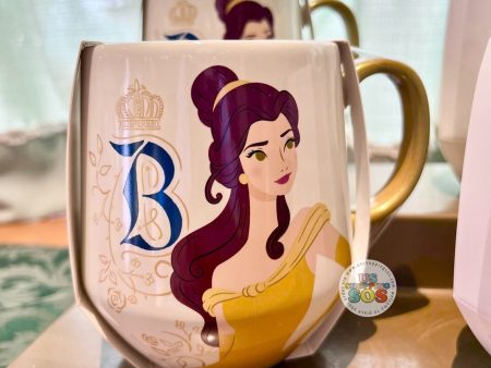 DLR WDW - Beauty and the Beast - Belle “B” Ceramic Mug with Rose Tea Infuser Fashion