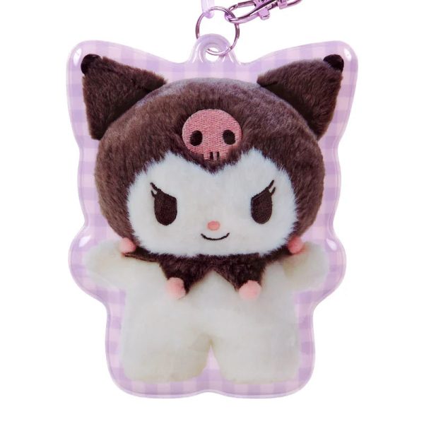 Japan Sanrio - Kuromi Character-Shaped Pass Case (Pitatto Friends Photo Design) For Cheap