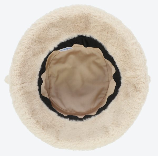 TDR - Fluffy Fluffy Warm Goods x Fluffy Boa Mickey Mouse Bucket Hat with Ear (Color: Beige) Supply