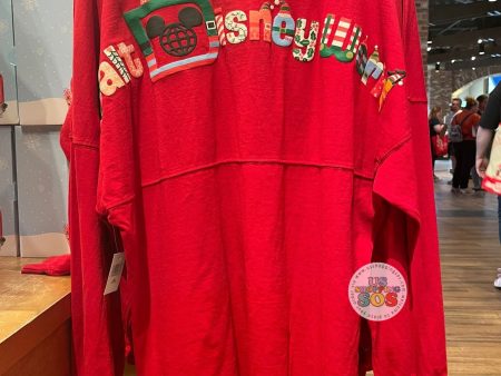 DLR WDW - Christmas 2024 - Spirit Jersey Red Pullover (Adult) Hot on Sale