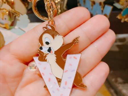 SHDL - Chip, Dale & Clarice English Alphabet ‘V’ Keychain on Sale