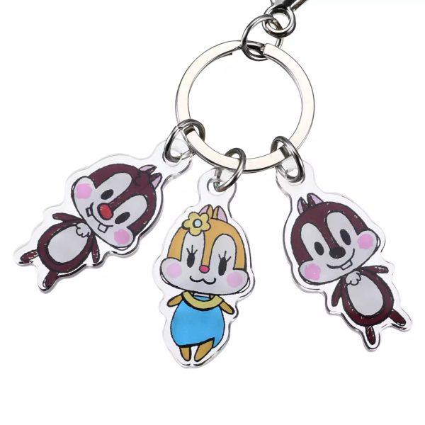 JDS - Key Chain Fes x Chip, Dale, Clarice  Graffiti  Keychains Fashion