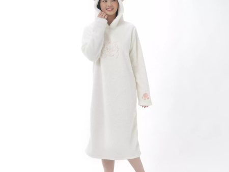 JDS - Warm Goods x Marie The Aristocats  Boa Fleece  Long Sleeve Room Wear Dress for Adults Supply