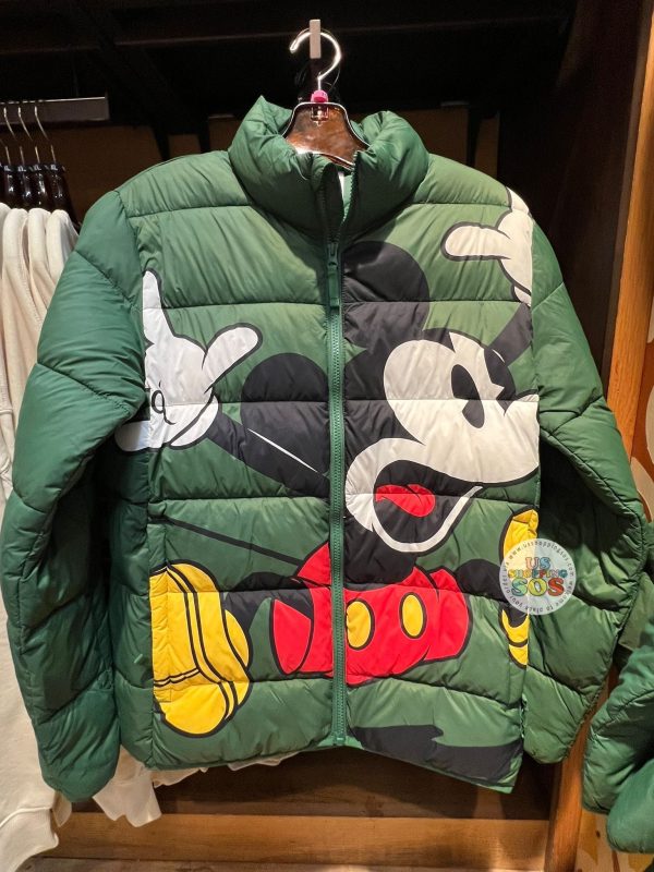 DLR WDW - Mickey Green Puffy Jacket (Adult) For Cheap