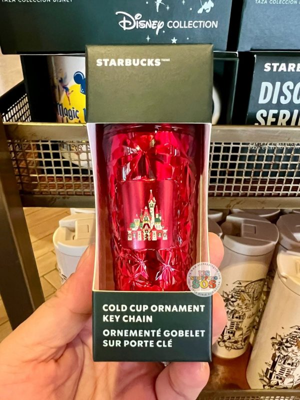 DLR WDW - Christmas 2024 - Starbucks Castle Red Plastic Cold Cup Ornament For Cheap