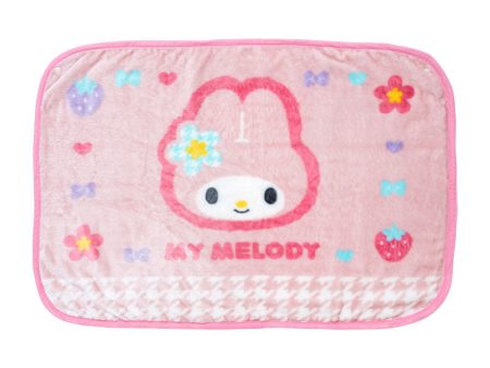 Japan Sanrio - My Melody  Classical Houndstooth and Flowers  Blanket For Sale