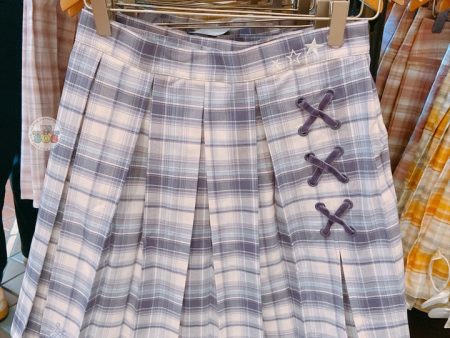 SHDL - Duffy & Friends Campus Style x StellaLou Checkered Pattern Skirt for Adults Fashion