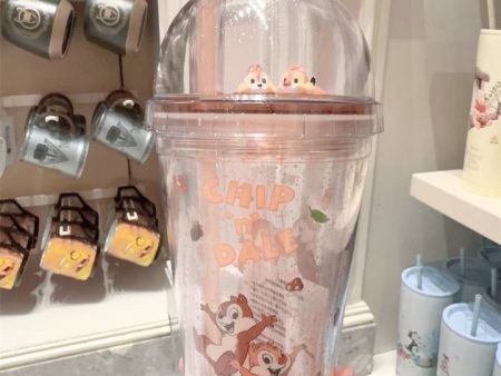 HKDL - Chip & Dale with 3D Figure Double Wall Cold Cup Hot on Sale