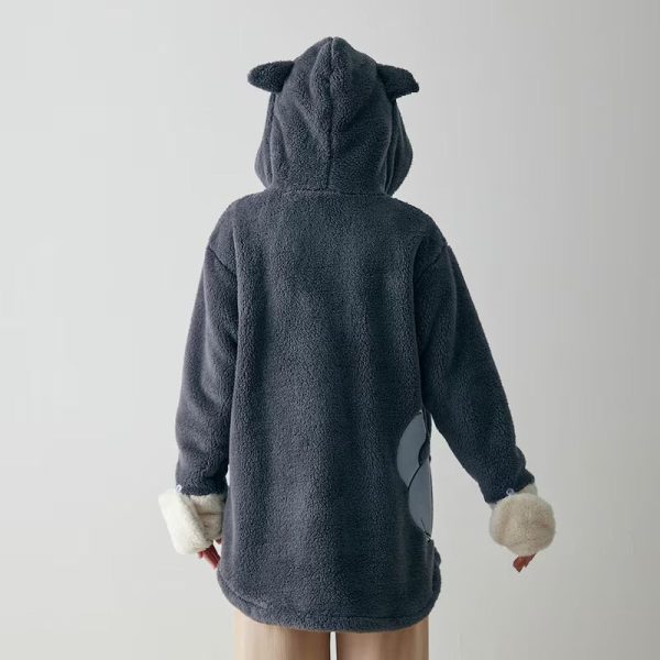 JP x BM - Lucifer Fluffy Boa Jacket with Ears for Adults Online Hot Sale