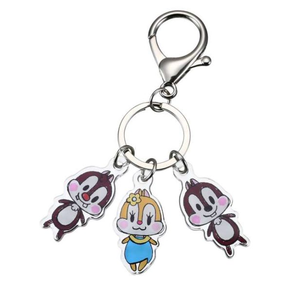 JDS - Key Chain Fes x Chip, Dale, Clarice  Graffiti  Keychains Fashion