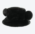 TDR - Fluffy Boa Mickey Mouse Bucket Hat with Ear (Color: Black) For Discount