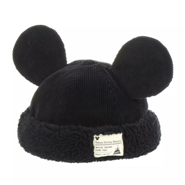 TDR Mickey & Minnie Mouse Fluffy & Warm 2024 Collection x Mickey Mouse Shaped Corduroy & Boa Cap Color: Black (Release Date: Oct 31, 2024) Online Hot Sale